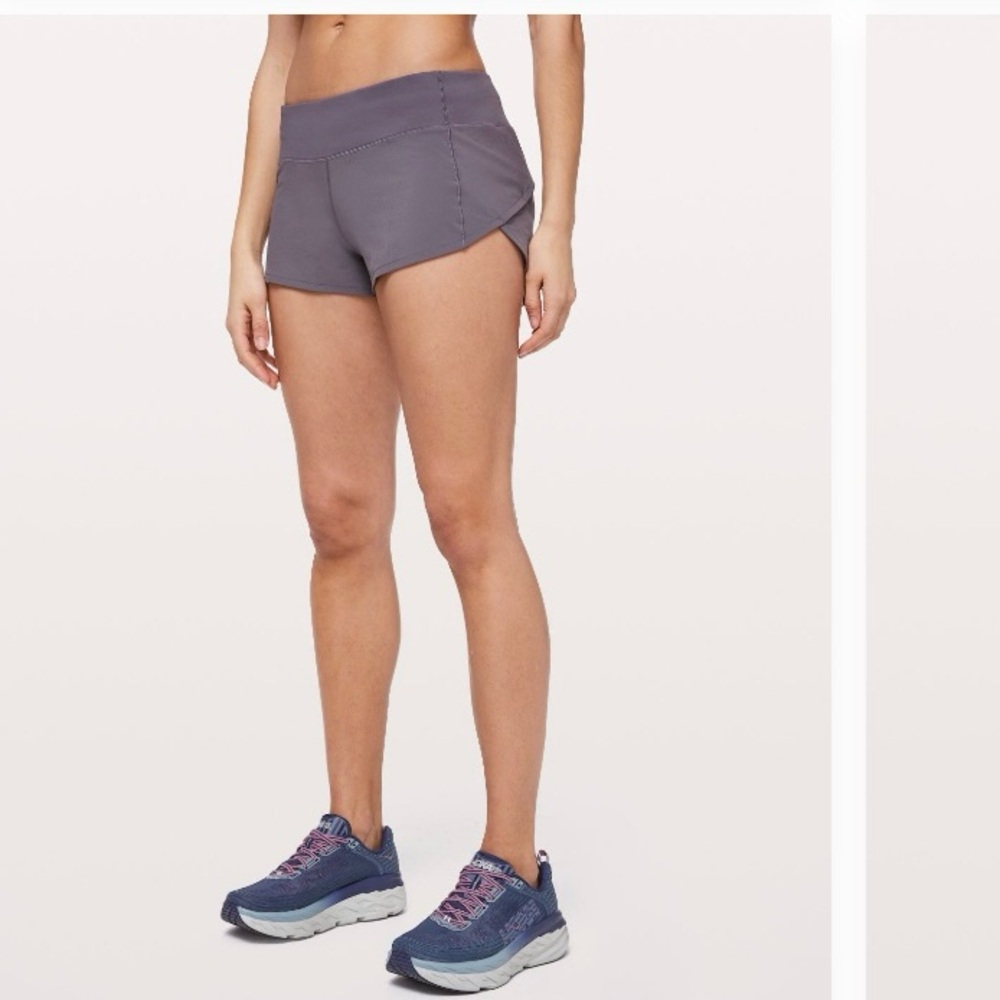 Lululemon Women's Dusty Mauve Low Rise Speed Up Shorts 8